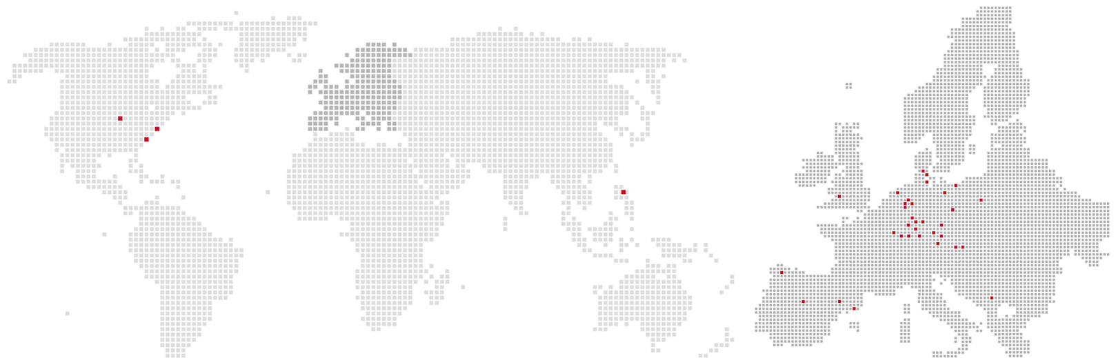 World map showing United Internet's locations across Europe, the Americas, and Asia